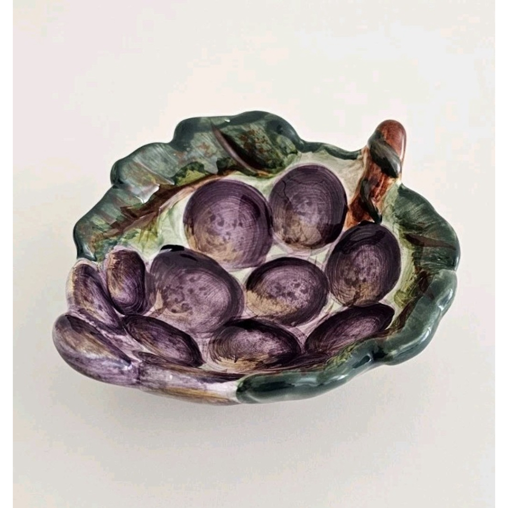 Vintage Corsica Home Ceramic Grape Pattern Bowl - Made in China